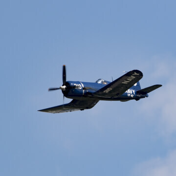 The iconic wing bend of the Vought F4U Corsair.