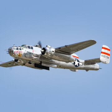 B-25J Mitchell, named after Colonel, William Lendrum Mitchell, known as the father of US military aviation.