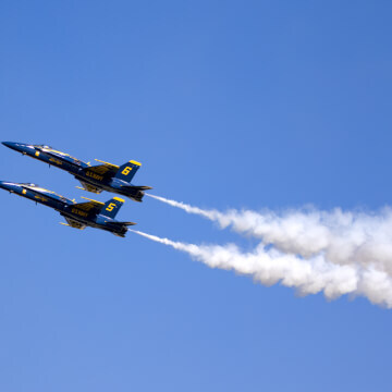 Blue Angel pilots entering each other’s personal space.
