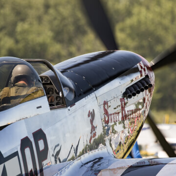 P-51 Mustang “Sweet Revenge” taxiing to the runway.
