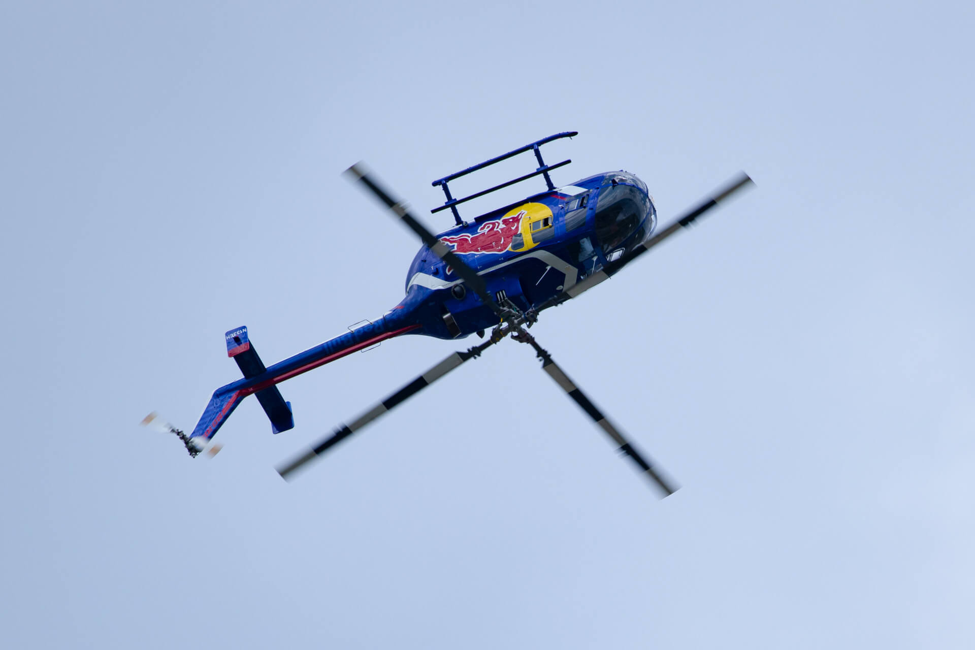 Aaron Fitzgerald flying his Red Bull MBB BO-105 helicopter like you’ve never seen.