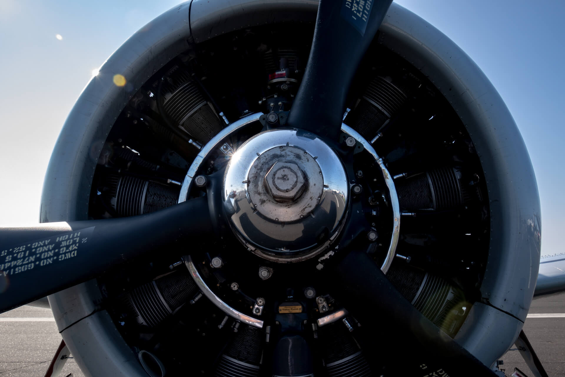 A Curtiss-Wright R-1820 Cyclone engine.