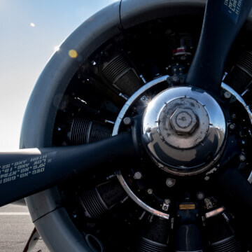 A Curtiss-Wright R-1820 Cyclone engine.