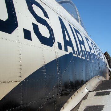 Modified by the United States Air Force in the 60s, this T28 was equipped for counterinsurgency as a fighter-bomber.
