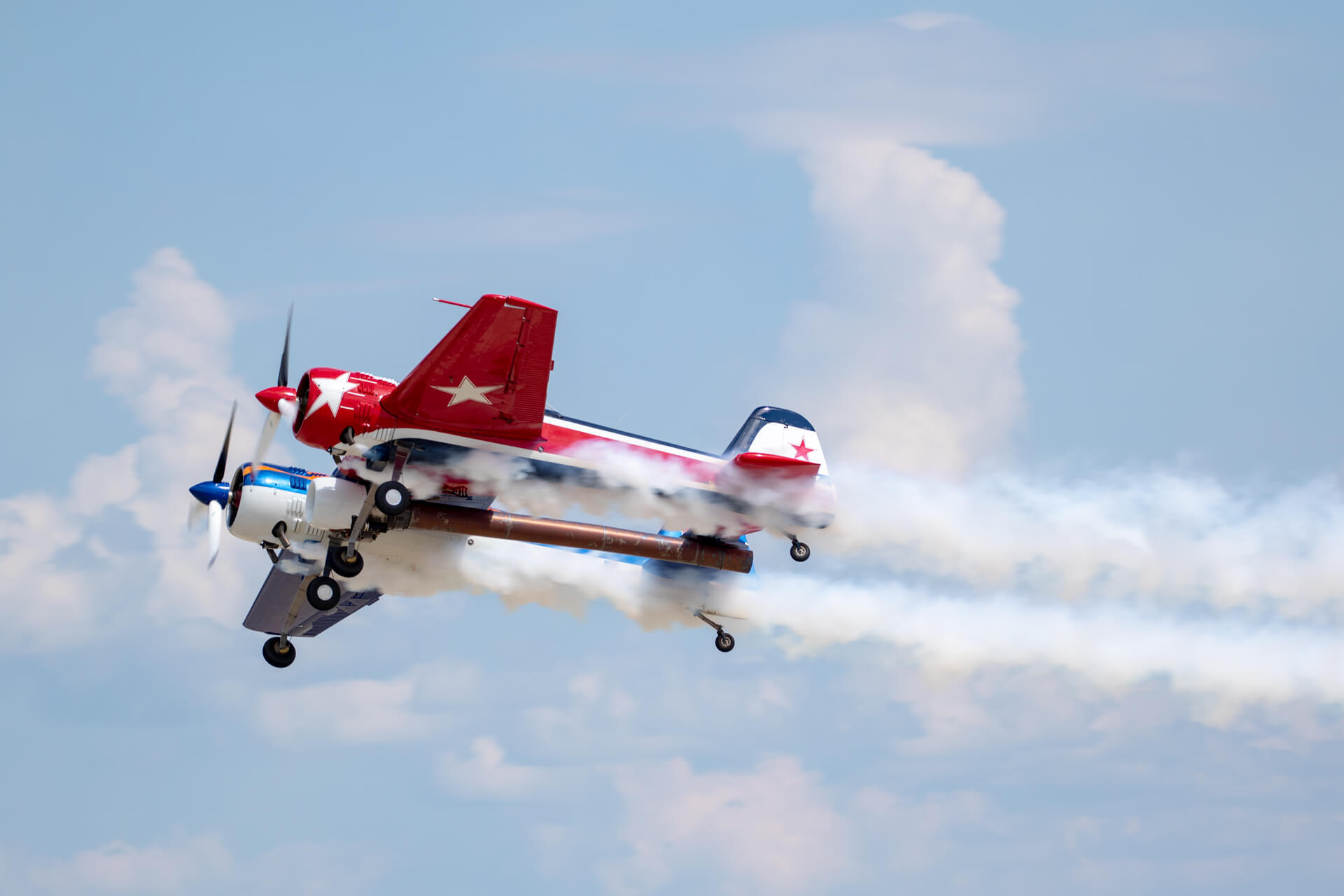 Russian Yak-55s merged together, into a Yak-110.