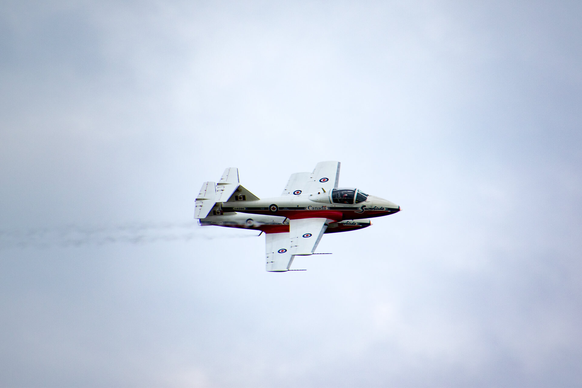 The Canadian Air Demonstration Squadron; the Snowbirds, fly too close for comfort.