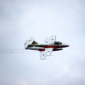 The Canadian Air Demonstration Squadron; the Snowbirds, fly too close for comfort.