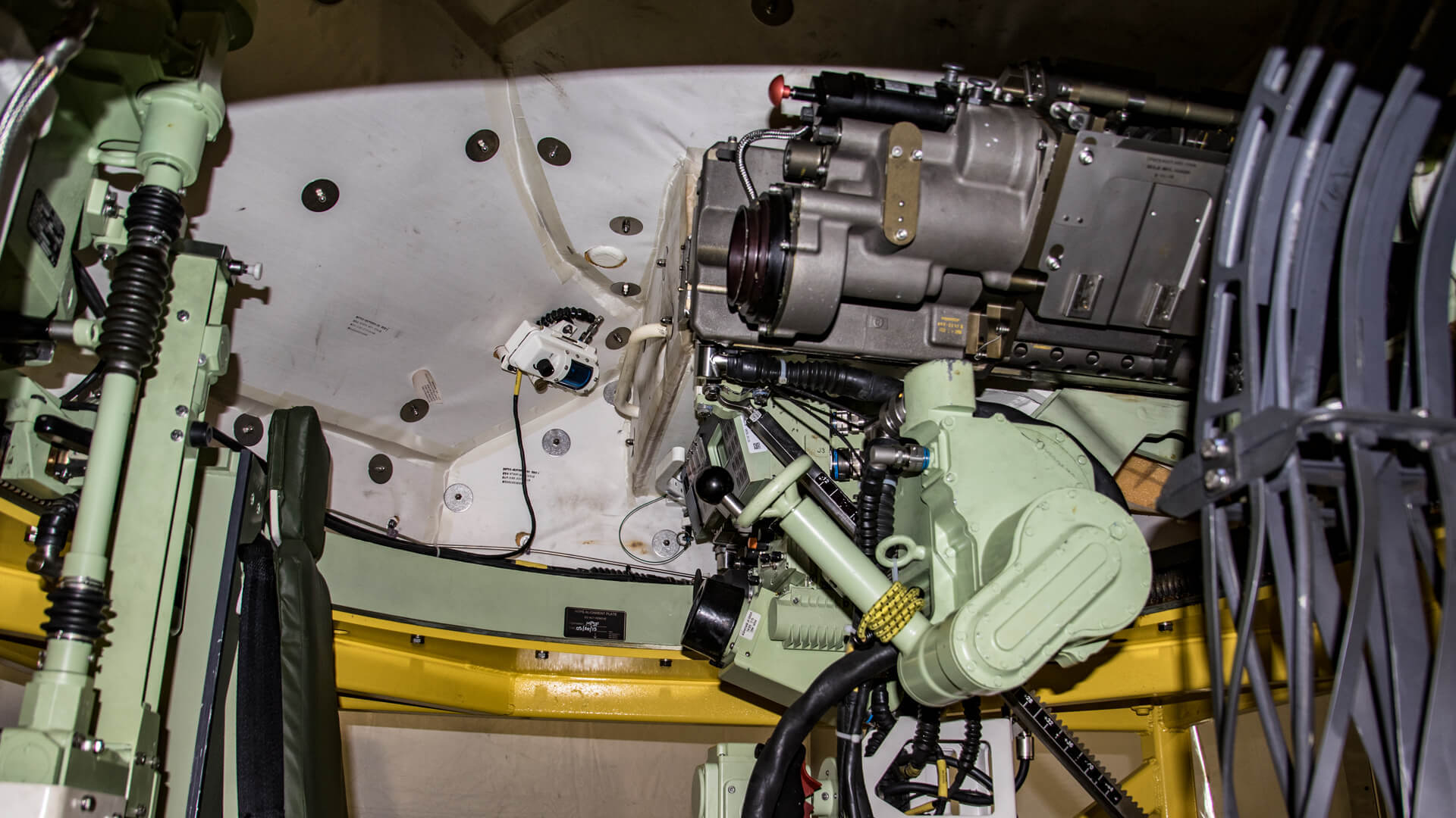 Interior cutaway view of the Mark 46 Gun Weapon System seen during a tour of the USS Milwaukee.